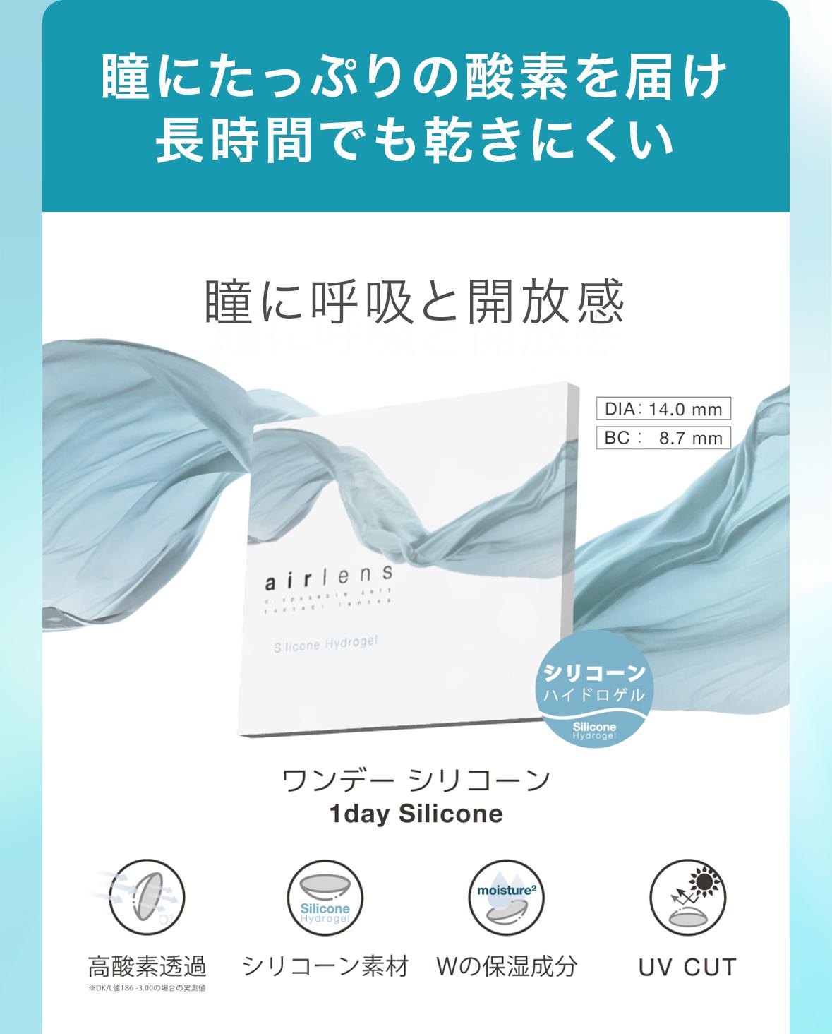 瞳にたっぷりの酸素を届け長時間でも乾きにくい