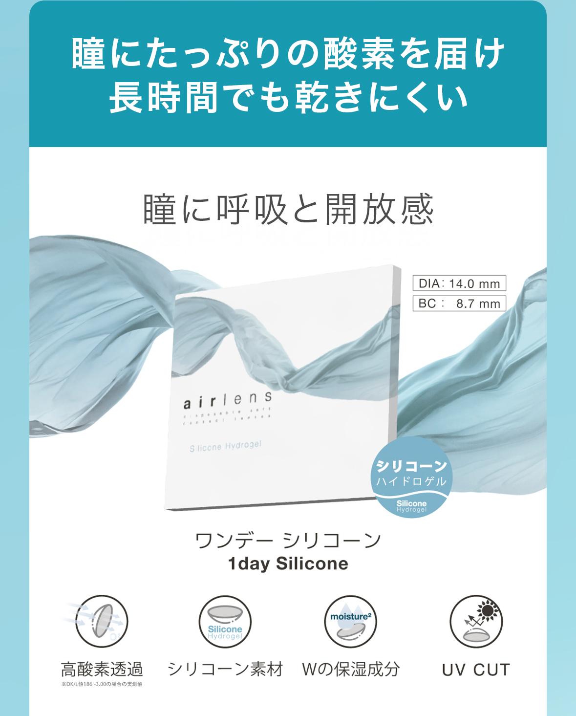 瞳にたっぷりの酸素を届け長時間でも乾きにくい