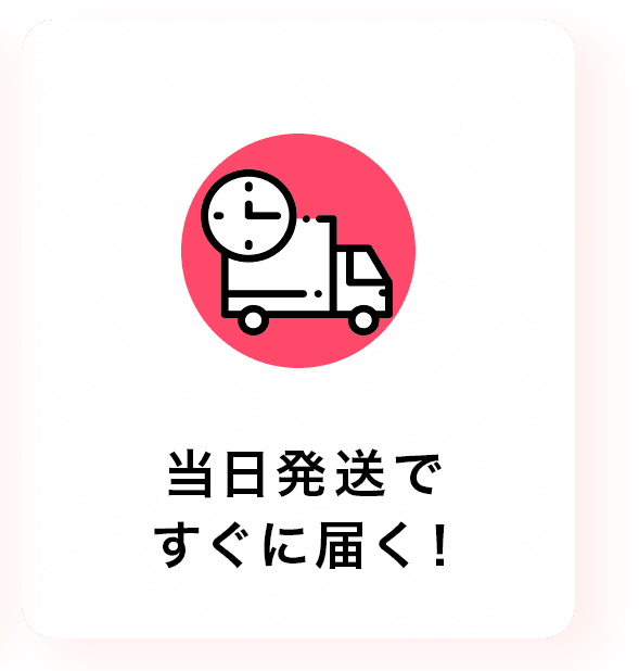 当日発送ですぐ届く！